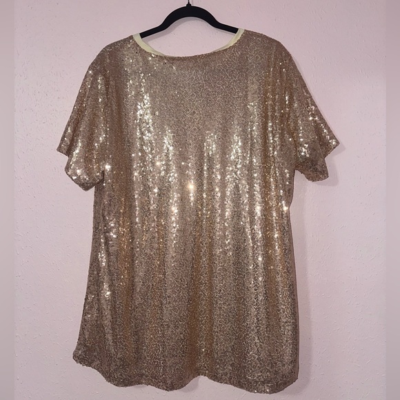 Southern Stitch Rose Gold Sequin Top - Picture 4 of 5